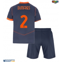 Otroški Nogometni dresi Inter Milan Denzel Dumfries #2 Tretji 2025-26 Kratek Rokav (+ Kratke hlače)